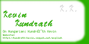 kevin kundrath business card